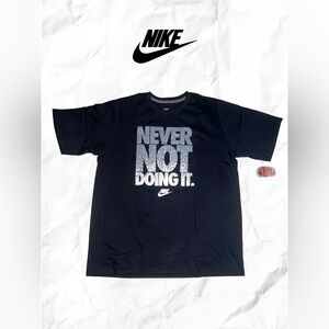 Nike Sportswear Slim Fit Black Graphic Tee - Never Not Doing It